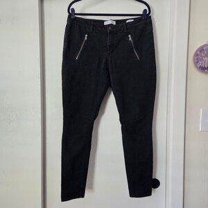 Kenneth Cole Reaction 16W Black Skinny Jeans Zipper Pockets Stretch Plus